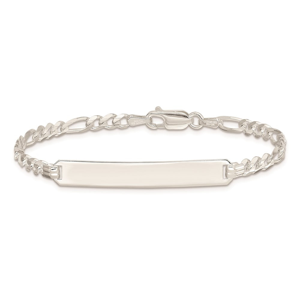 Sterlingsilber Id Figaro Glieder Armband