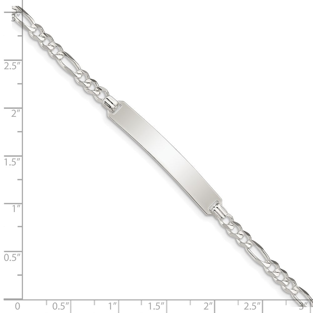 Sterlingsilber Id Figaro Glieder Armband