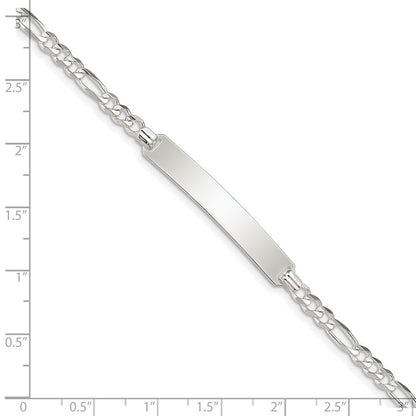 Sterlingsilber Id Figaro Glieder Armband