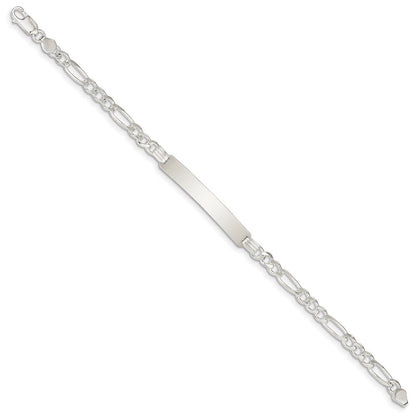 Sterlingsilber Id Figaro Glieder Armband
