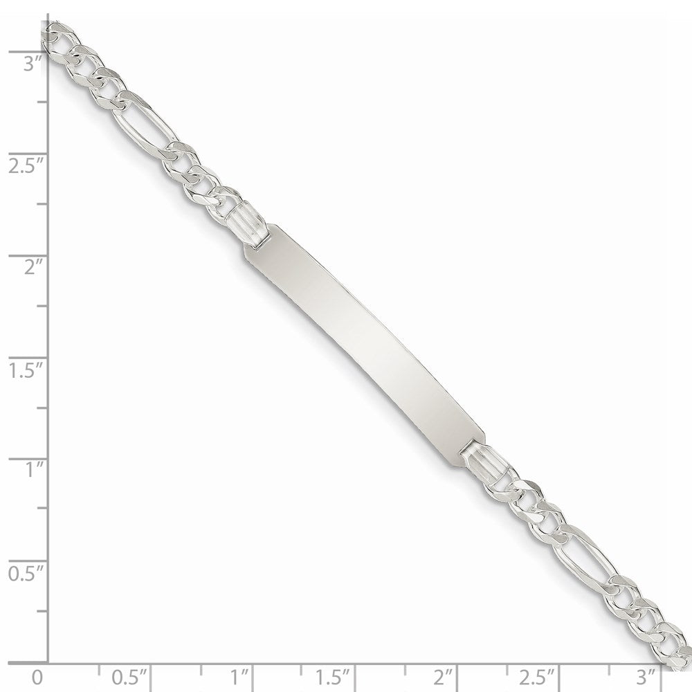 Sterlingsilber Id Figaro Glieder Armband