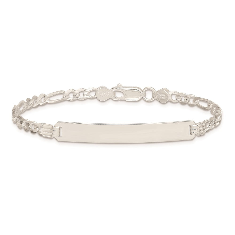 Sterlingsilber Id Figaro Glieder Armband