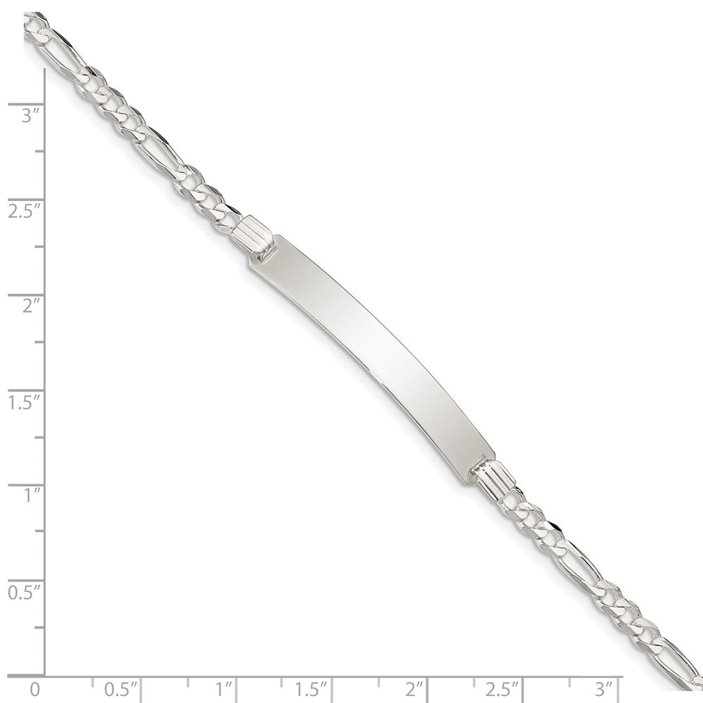 Sterlingsilber Id Figaro Glieder Armband