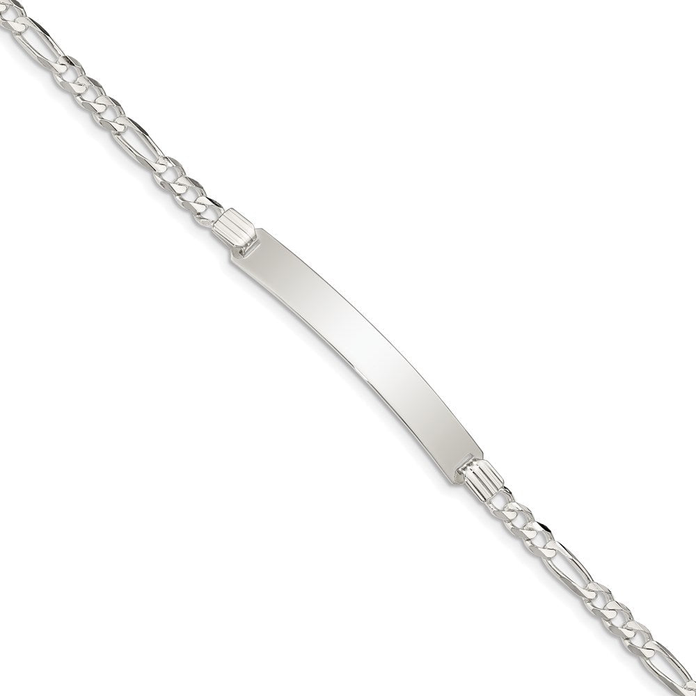 Sterlingsilber Id Figaro Glieder Armband