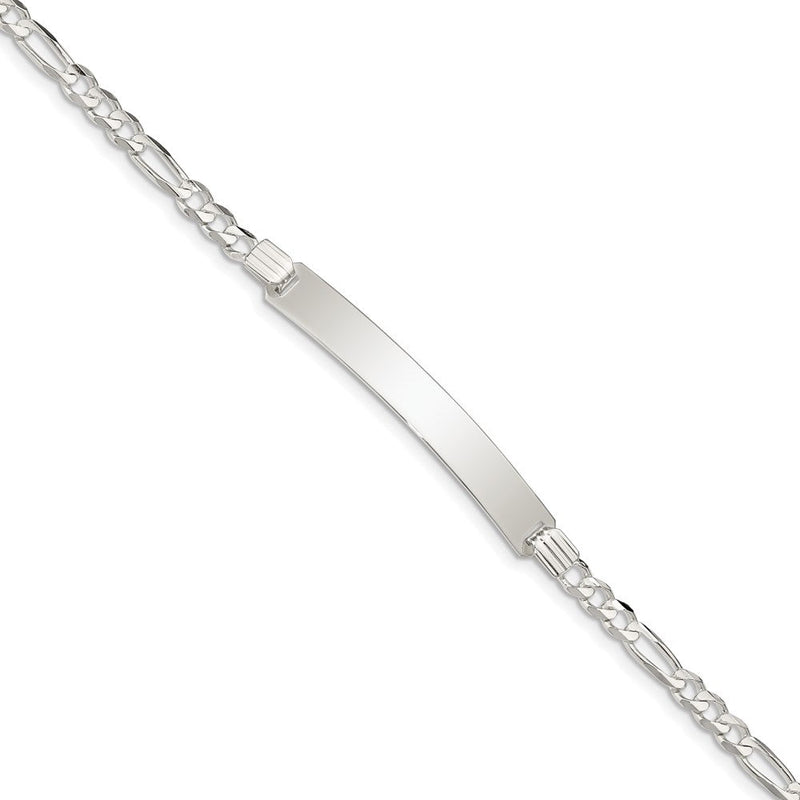 Sterlingsilber Id Figaro Glieder Armband