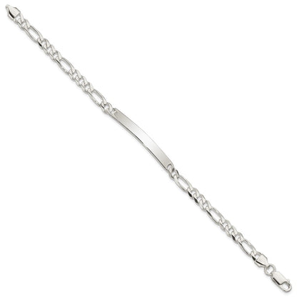 Sterlingsilber Figaro Glieder Id Armband
