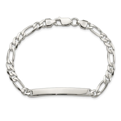 Sterlingsilber Figaro Glieder Id Armband