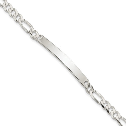Sterlingsilber Figaro Glieder Id Armband