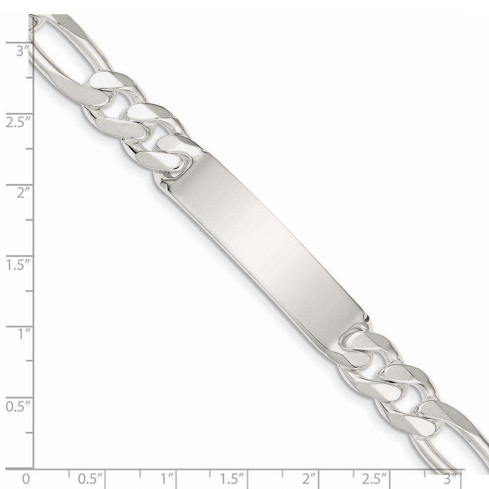 8 Zoll Sterlingsilber Figaro Glieder Id Armband