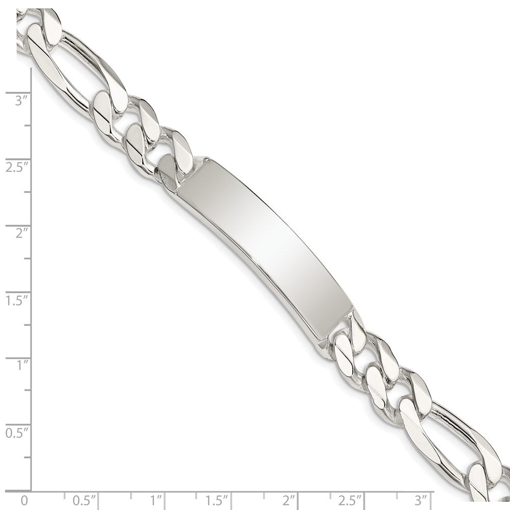 8 Zoll Sterlingsilber Figaro Glieder Id Armband