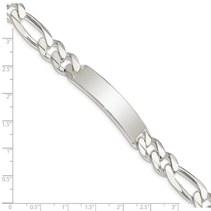 8 Zoll Sterlingsilber Figaro Glieder Id Armband