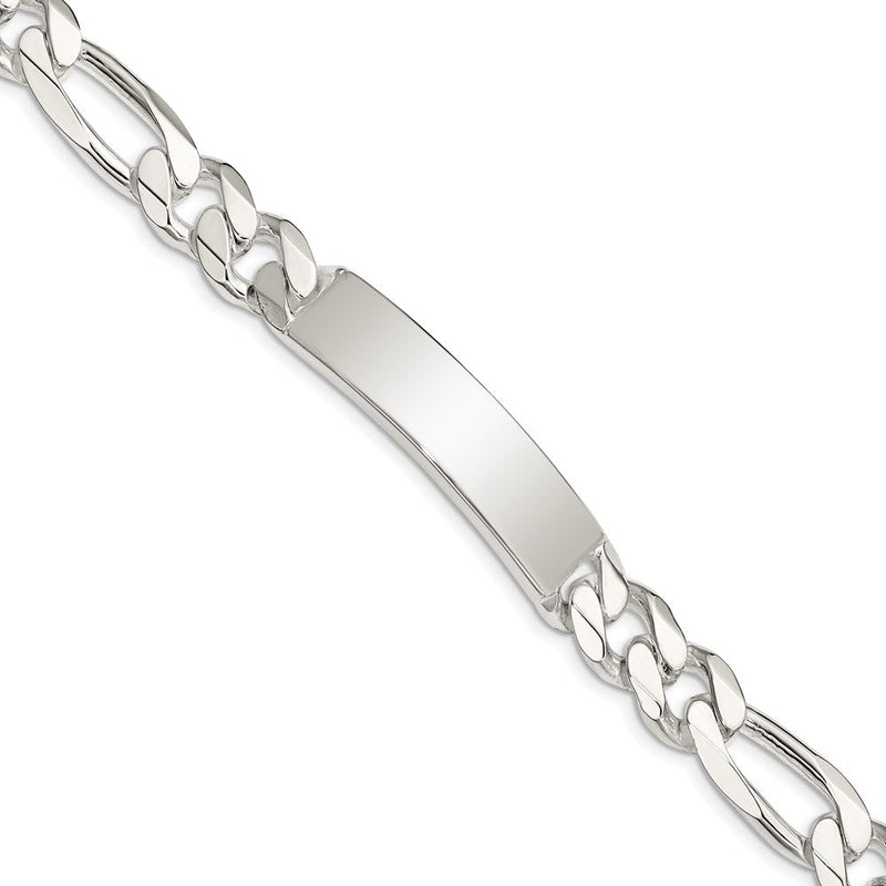 8 Zoll Sterlingsilber Figaro Glieder Id Armband