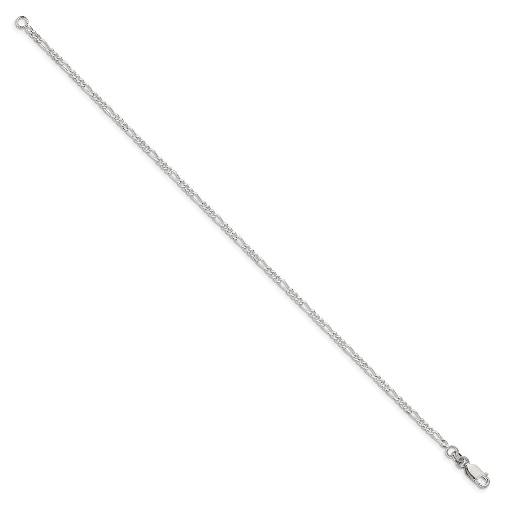 Sterlingsilber 2.25mm Figaro Kette Fußkettchen