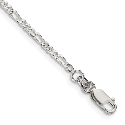 Sterlingsilber 2.25mm Figaro Kette Fußkettchen
