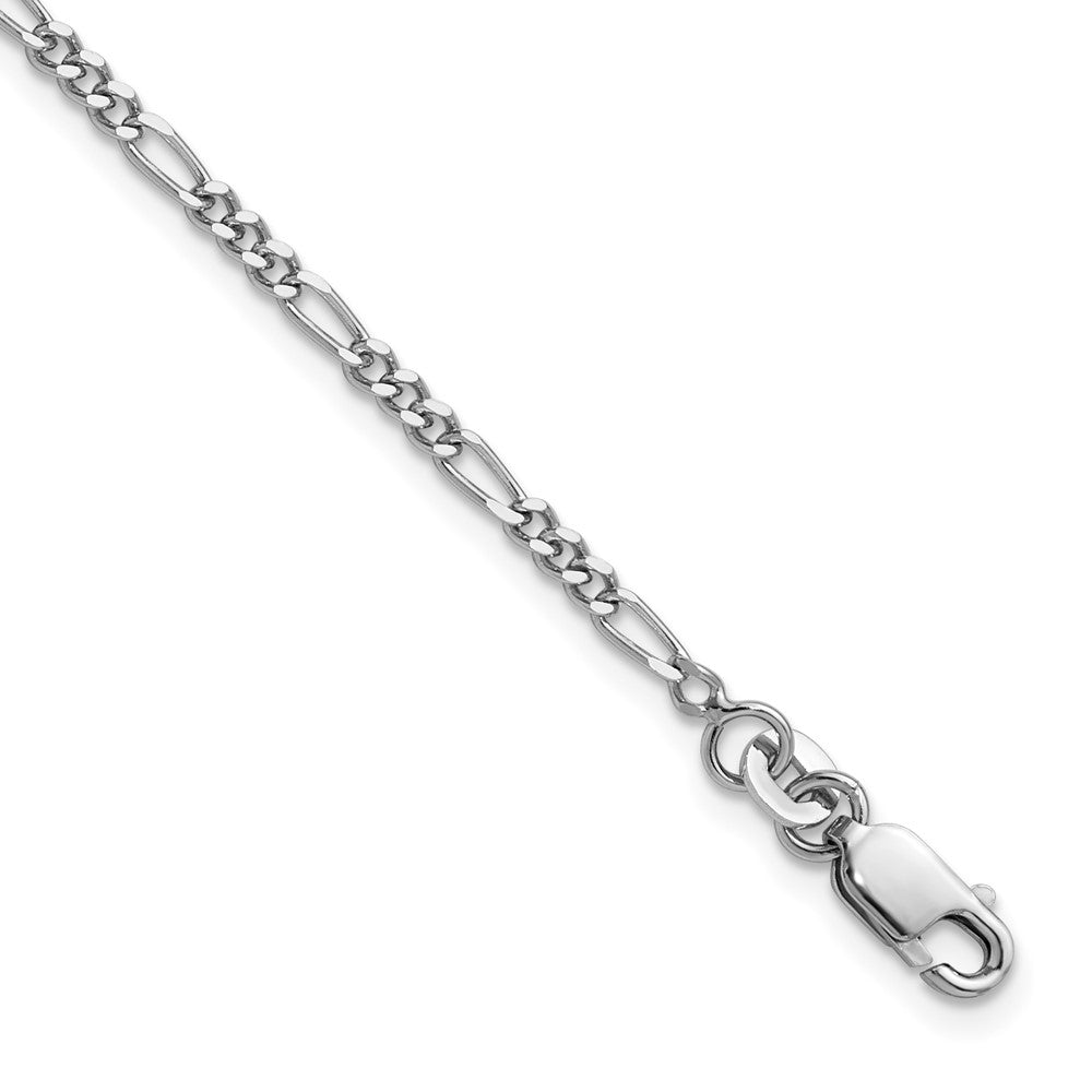 Sterlingsilber Rhodiniert 2.25mm Figaro Gliederarmband