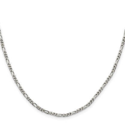 Sterlingsilber 2.5mm Figaro Halskette