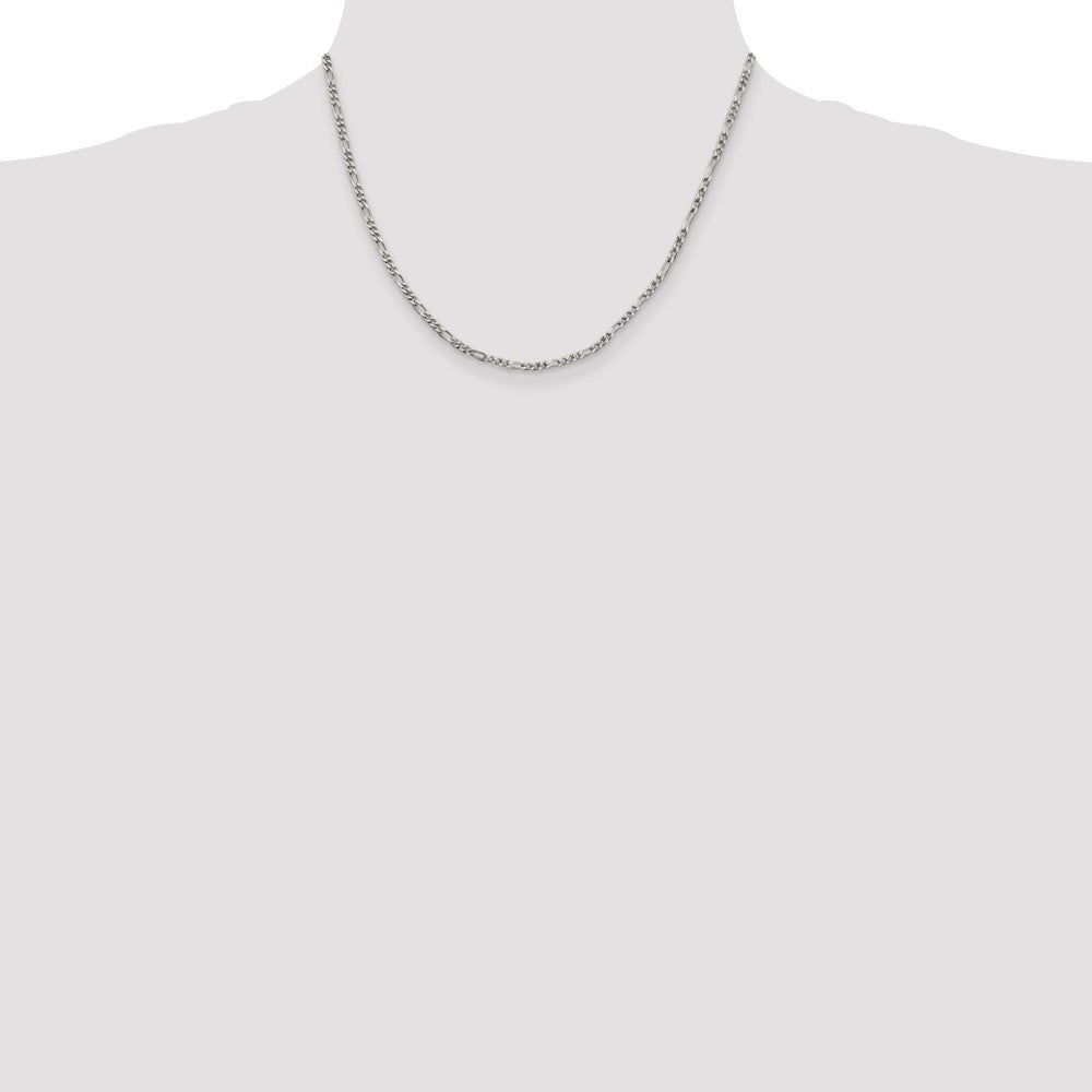 Sterlingsilber 2.5mm Figaro Halskette