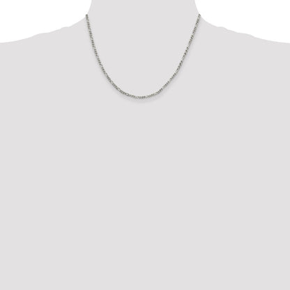 Sterlingsilber 2.5mm Figaro Halskette