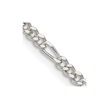 Sterlingsilber 2.5mm Figaro Halskette