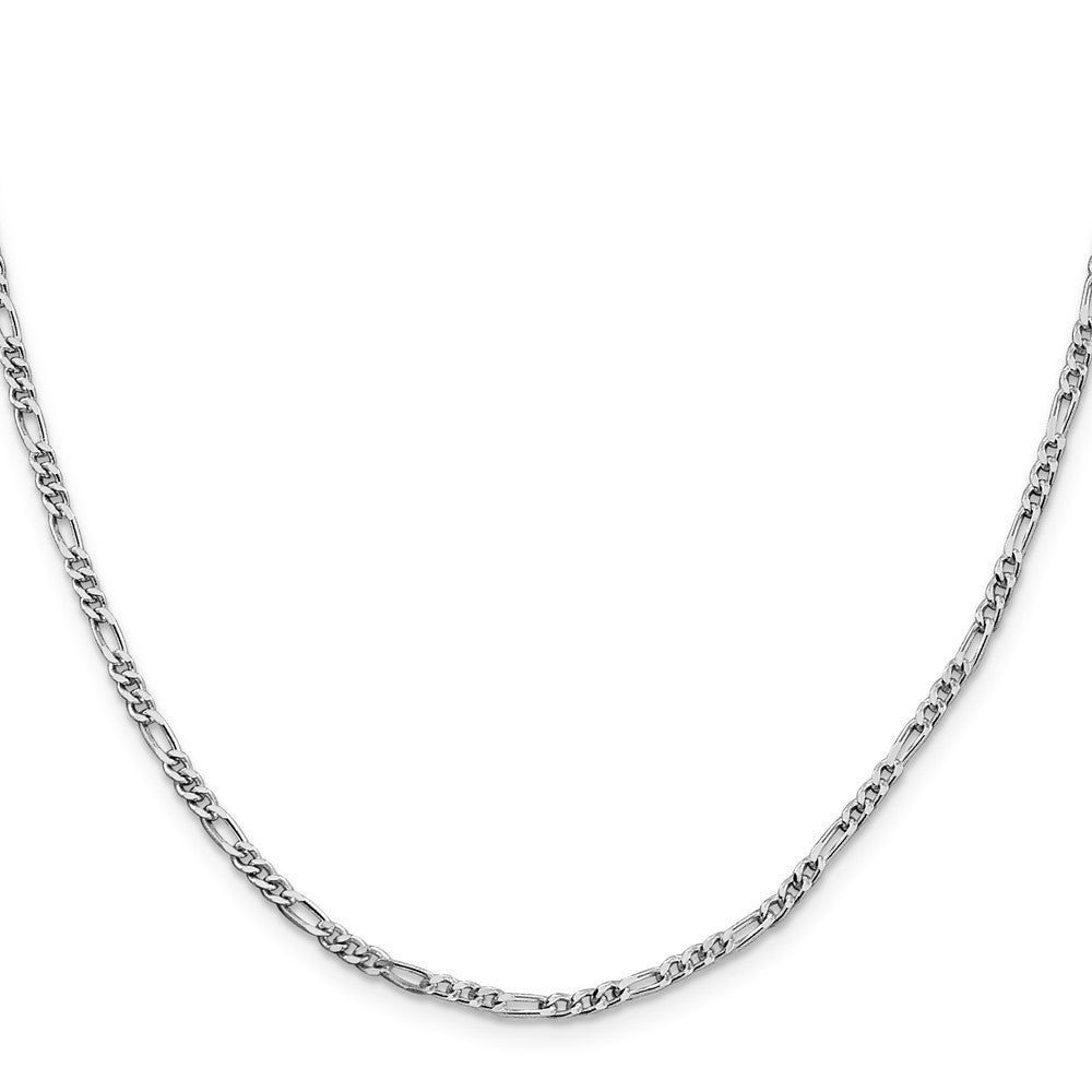 Sterlingsilber Rhodiniert 2.5mm Figaro Halskette