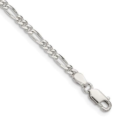 Sterlingsilber 2.85mm Figaro Kette Fußkettchen
