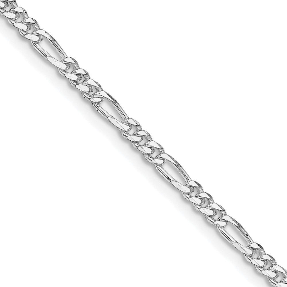 Sterlingsilber Rhodiniert 2.85mm Figaro Halskette
