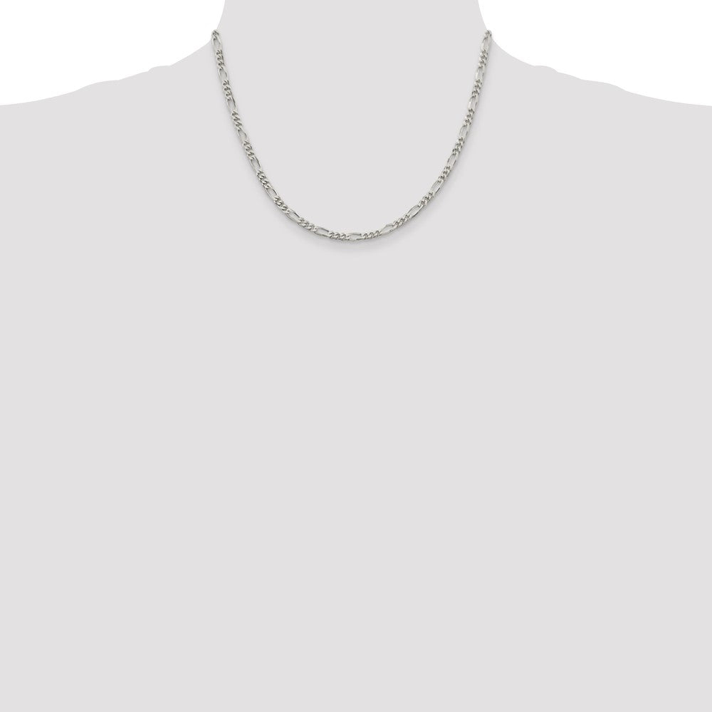 Sterlingsilber 3.5mm Figaro Halskette