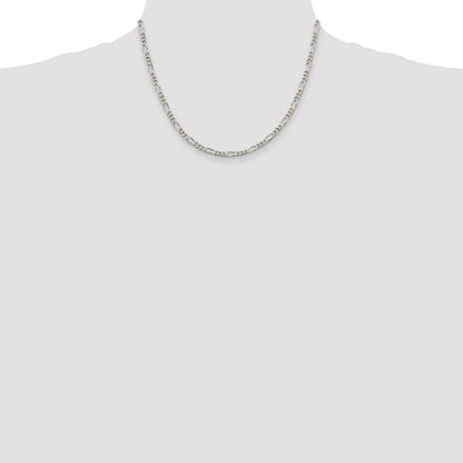 Sterlingsilber 3.5mm Figaro Halskette