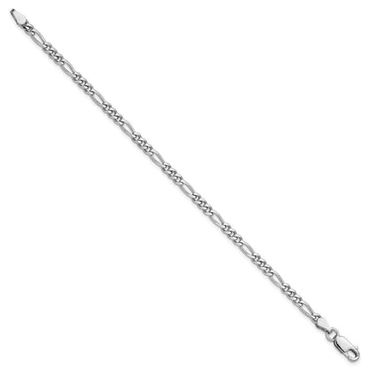 Sterlingsilber Rhodiniert 3.5mm Figaro Kette Fußkettchen