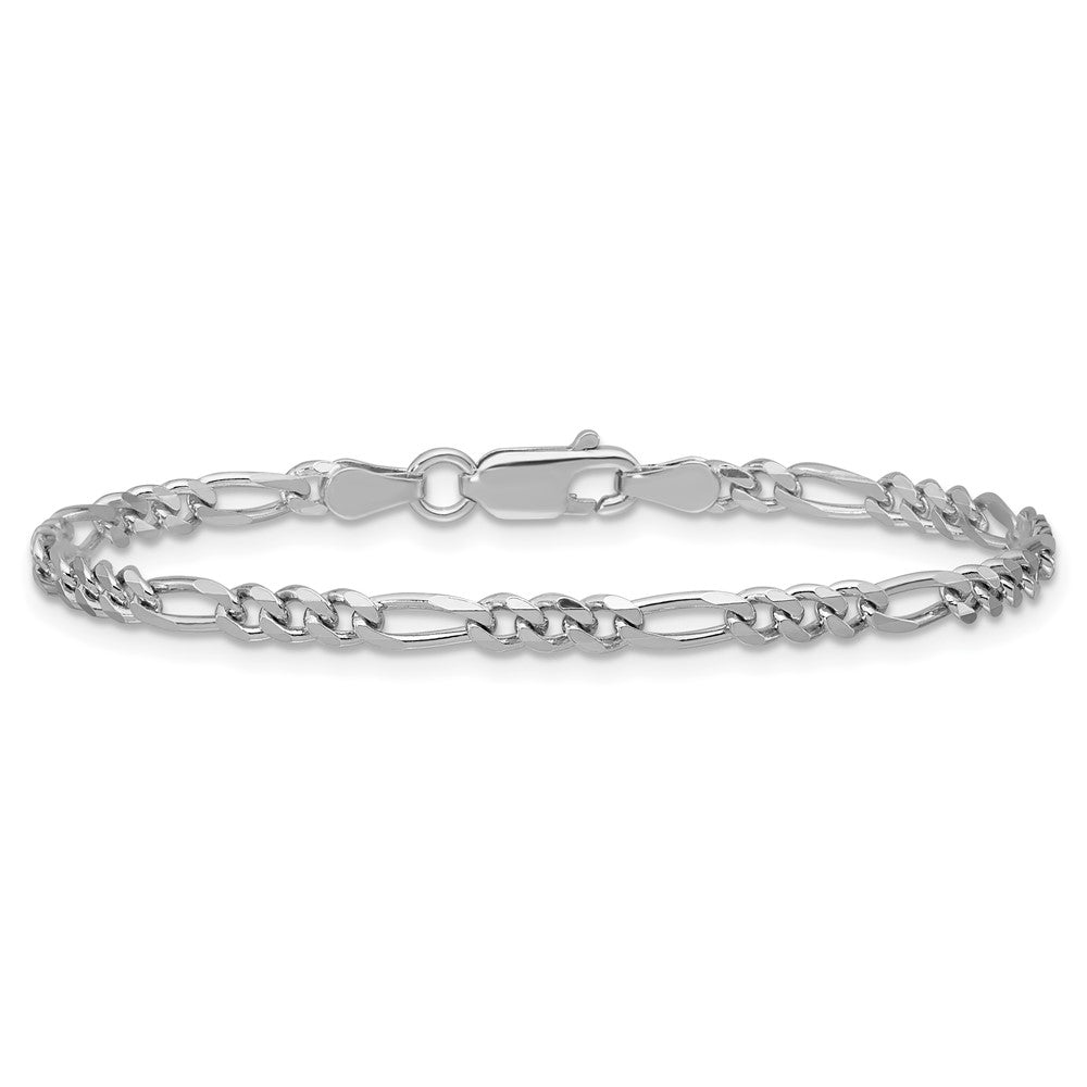 Sterlingsilber Rhodiniert 3.5mm Figaro Gliederarmband
