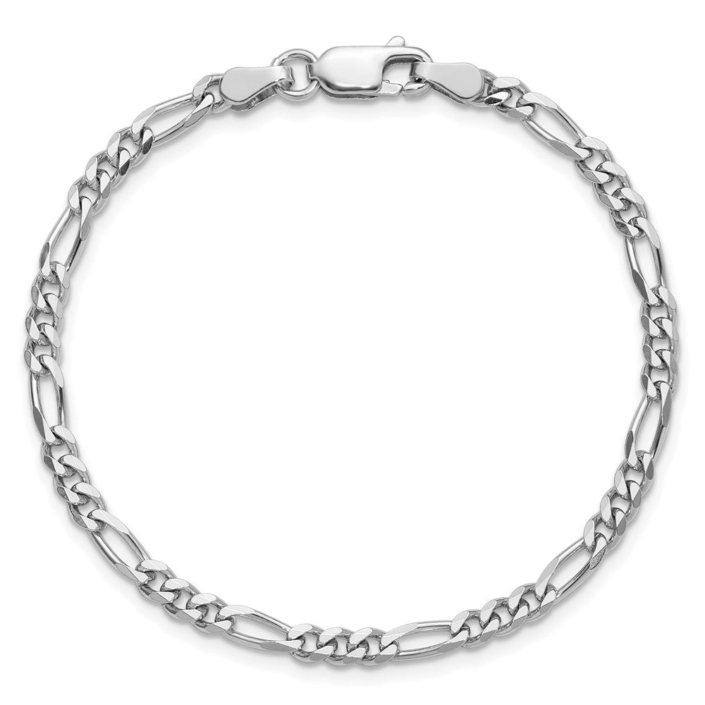 Sterlingsilber Rhodiniert 3.5mm Figaro Kette Fußkettchen