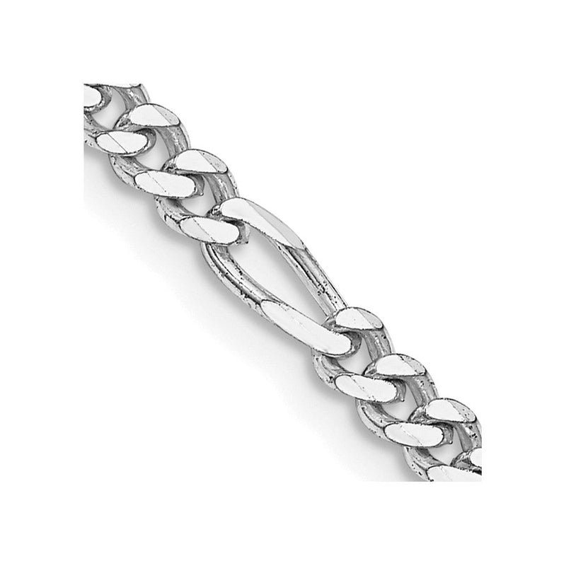 Sterlingsilber Rhodiniert 3.5mm Figaro Halskette