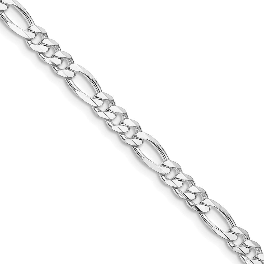 Sterlingsilber Rhodiniert 4.5mm Figaro Halskette