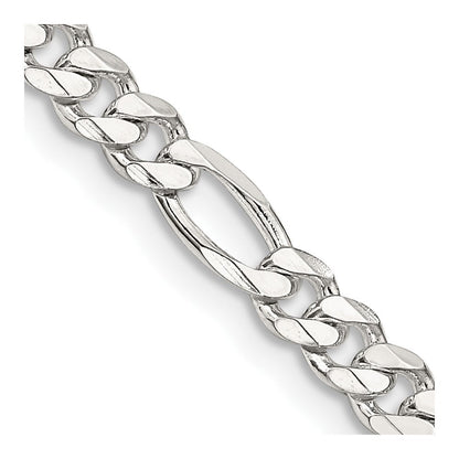 Sterlingsilber 4.5mm Figaro Halskette