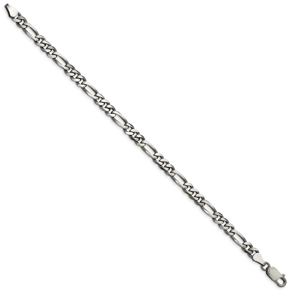 Sterlingsilber Antikisiert 5.5mm Figaro Gliederarmband