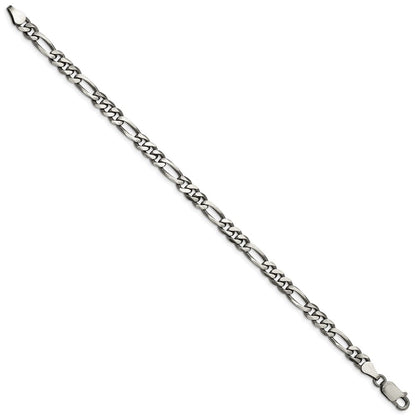 Sterlingsilber Antikisiert 5.5mm Figaro Gliederarmband
