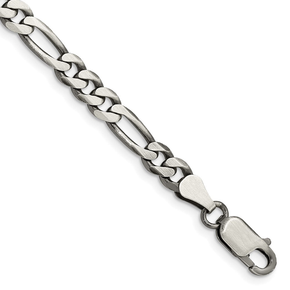 Sterlingsilber Antikisiert 5.5mm Figaro Gliederarmband