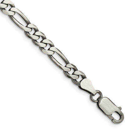 Sterlingsilber Antikisiert 5.5mm Figaro Gliederarmband