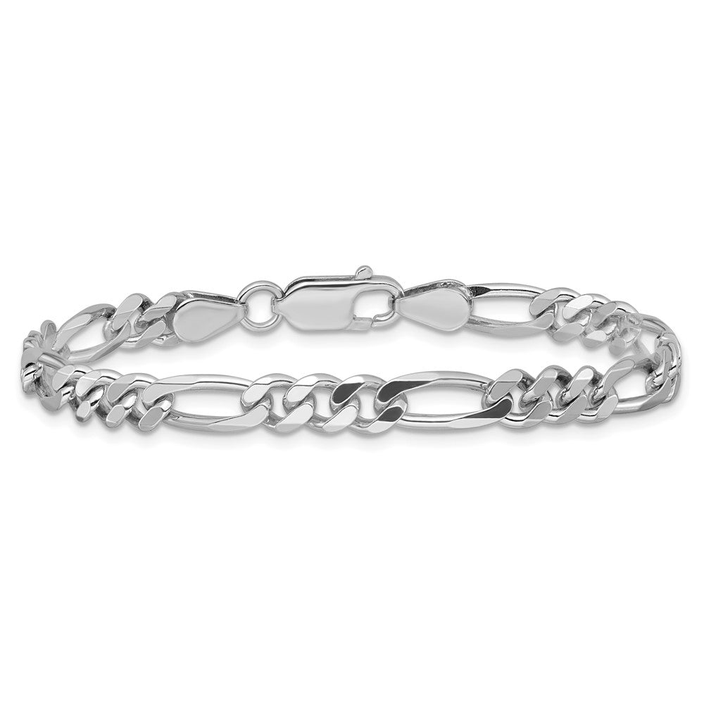 Sterlingsilber Rhodiniert 5.25mm Figaro Gliederarmband