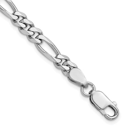 Sterlingsilber Rhodiniert 5.25mm Figaro Gliederarmband