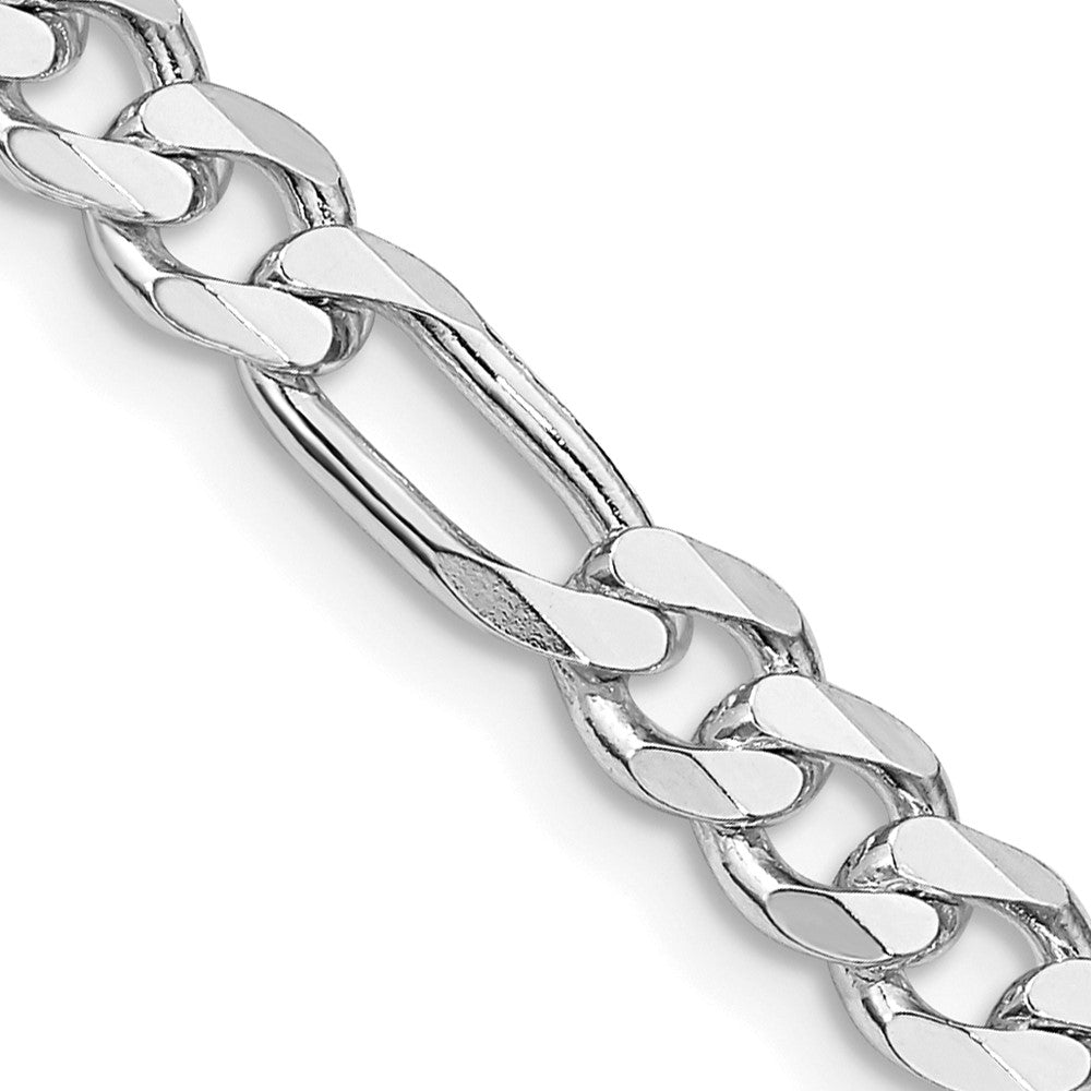 Sterlingsilber Rhodiniert 5.25mm Figaro Halskette