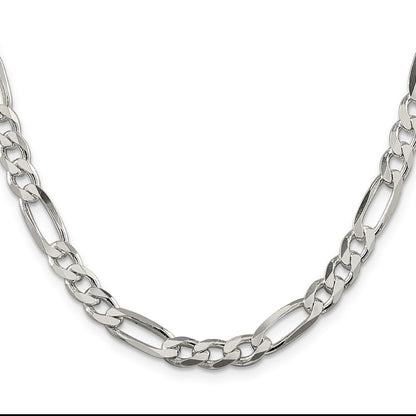 Sterlingsilber 6.75mm Figaro Halskette