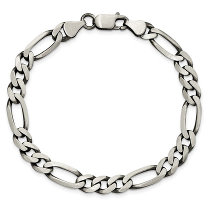 Sterlingsilber Antikisiert 6.5mm Figaro Gliederarmband