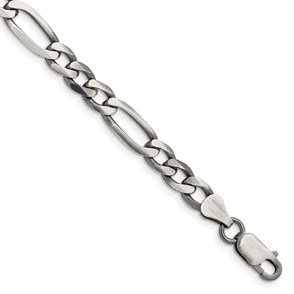 Sterlingsilber Antikisiert 6.5mm Figaro Gliederarmband