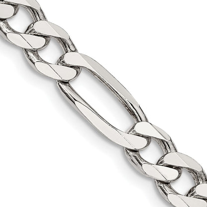 Sterlingsilber 6.75mm Figaro Halskette