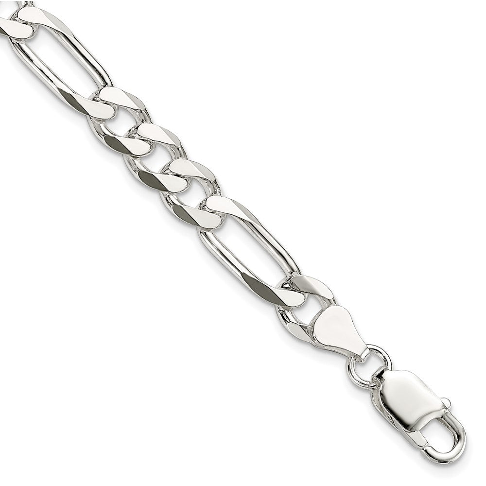 Sterlingsilber 7.5mm Figaro Gliederarmband