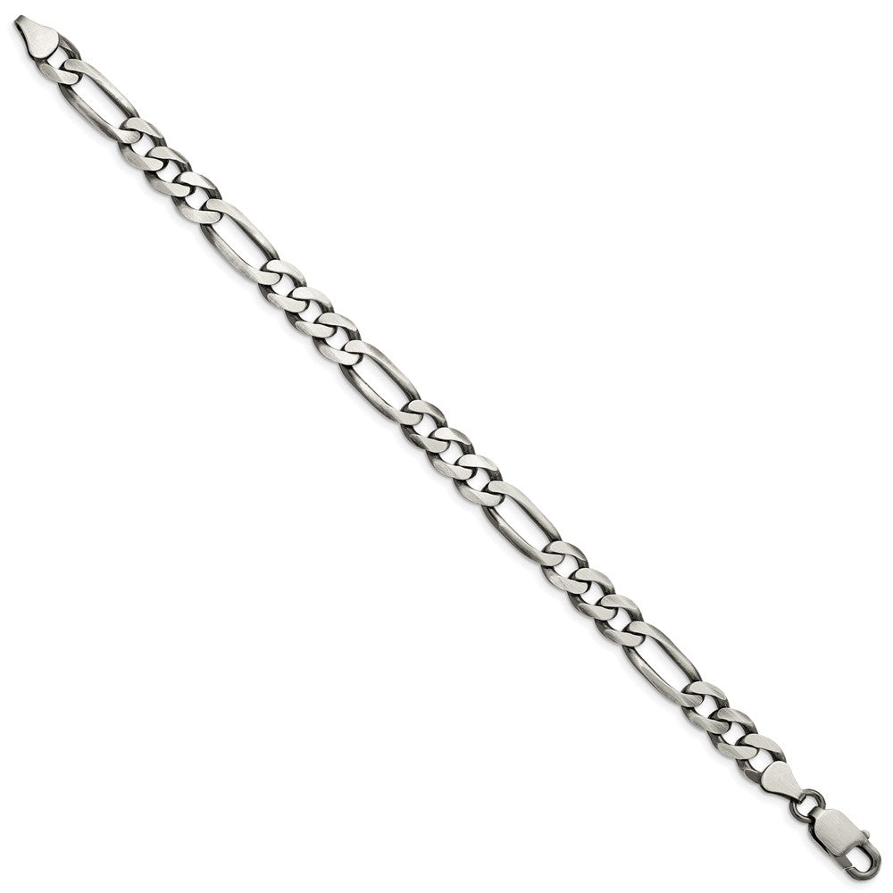 Sterlingsilber Antikisiert 7.5mm Figaro Gliederarmband