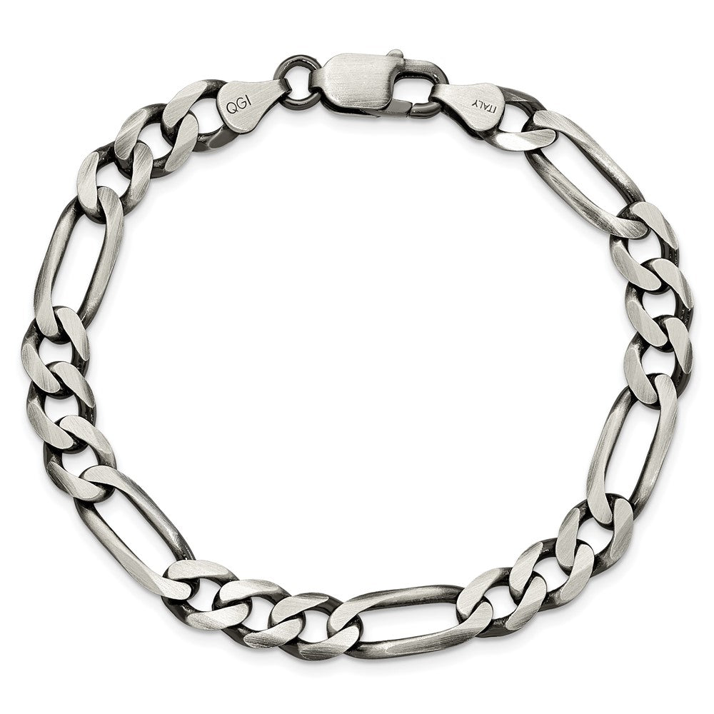 Sterlingsilber Antikisiert 7.5mm Figaro Gliederarmband