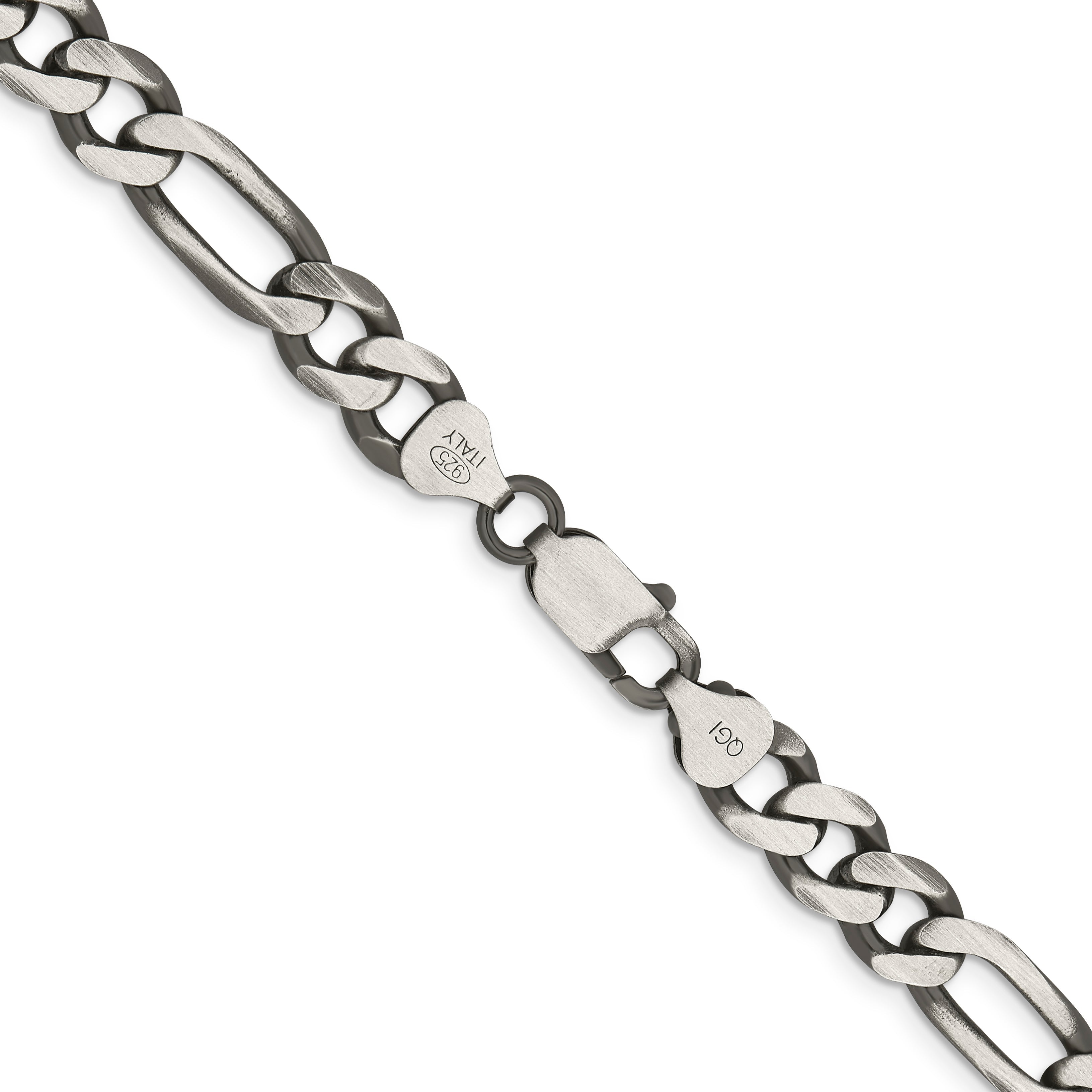 Sterlingsilber Antikisiert 7.75mm Figaro Halskette