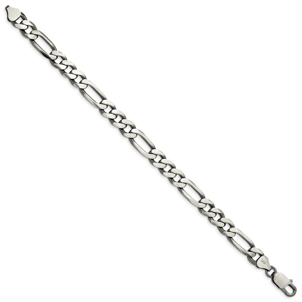 Sterlingsilber Antikisiert 7.75mm Figaro Gliederarmband